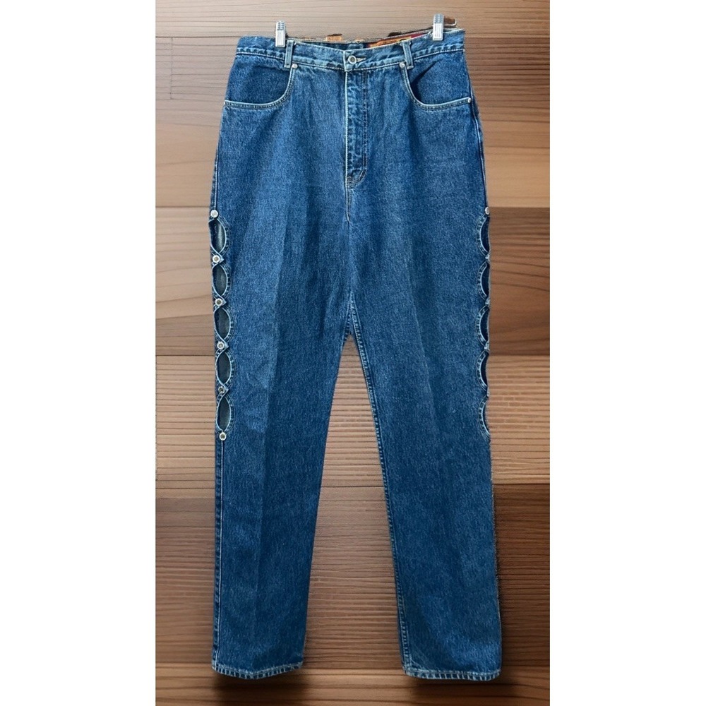 Women's Vintage Lawman Peek A Boo Western Jeans High Waist Relaxed Fit 15/16